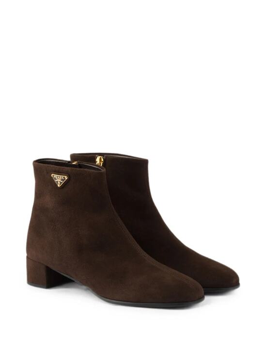 Prada Shoes - NWB Prada Suede Ankle Boots Brown Womens Size 37.5